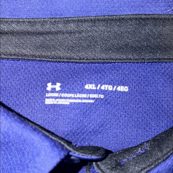 Under Armour Men's Deep Blue Polo Shirt Size 4XL - Picture 6 of 9